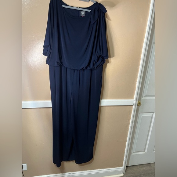 Vince Camuto Navy Blue Draped jumpsuit - Picture 1 of 4
